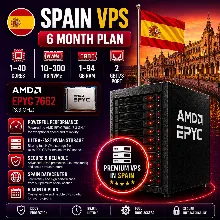 Испания VPS - 6 Месяцев | AMD EPYC 7662 | Быстрый NVMe | Порт 2 Гбит/с