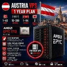 Австрия VPS - 1 Год | AMD EPYC 7713 | Быстрый NVMe | Порт 2 Гбит/с
