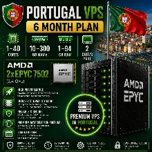 Португалия VPS - 6 Месяцев | AMD 2xEPYC 7502 | Быстрый NVMe | Порт 2 Гбит/с