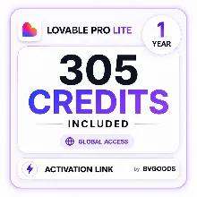 Lovable Pro Lite | 1 Year Access + 305 Credits | Global