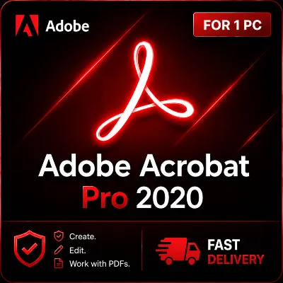 Adobe Acrobat Pro DC 2020 – Редактор PDF – Разовая покупка – Мгновенная доставка - irongamers.ru