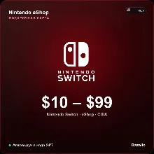 Nintendo eShop подарочная карта США USD 10–99 долларов · Автовыдача кода 24/7