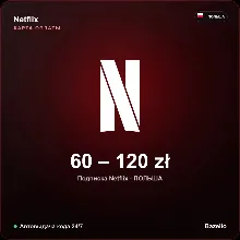 Netflix подарочная карта Польша PLN от 60 до 120 злотых Автовыдача кода 24/7