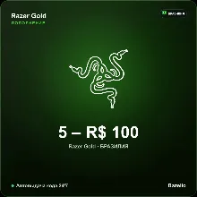Razer Gold подарочная карта Бразилия BRL от 5 до 100 реалов Автовыдача кода 24/7