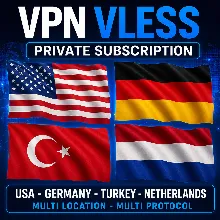 Личный VPN VLESS | США Германия Турция Нидерланды | Happ v2Ray Hiddify