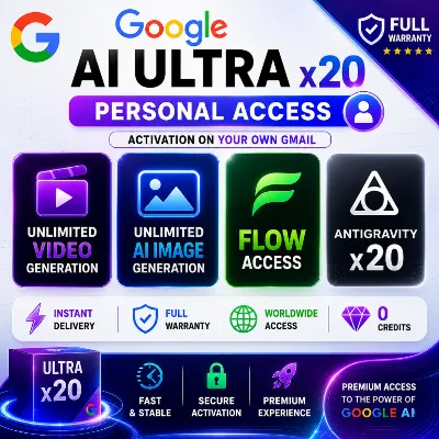 Google AI Ultra x20 | Personal Access | Unlimited Video | Flow Access | Full Warra