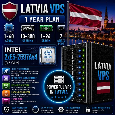 Латвия VPS - 1 Год | Intel 2xE5-2697Av4 | Быстрый NVMe | Порт 2 Гбит/с - irongamers.ru