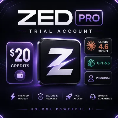 Аккаунт Zed.dev Pro Trial 14 дней| 20$ Credits | Claude 4.6 Sonnet + GPT-5.5 | Личный - irongamers.ru