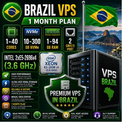 Бразилия VPS - 1 Месяц | Intel 2xE5-2696v4 | Быстрый NVMe | Порт 2 Гбит/с - irongamers.ru