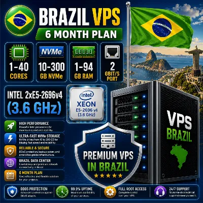 Бразилия VPS - 6 Месяцев | Intel 2xE5-2696v4 | Быстрый NVMe | Порт 2 Гбит/с - irongamers.ru