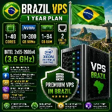 Бразилия VPS - 1 Год | Intel 2xE5-2696v4 | Быстрый NVMe | Порт 2 Гбит/с