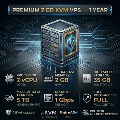 2 GB KVM VPS - 1 Год | 2 vCPU | 35 GB SSD | 2 GB RAM | 1Gbps - irongamers.ru