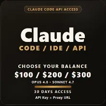 Claude Code API-доступ | $5-$300 | Claude Opus 4.8, Claude Sonnet 5