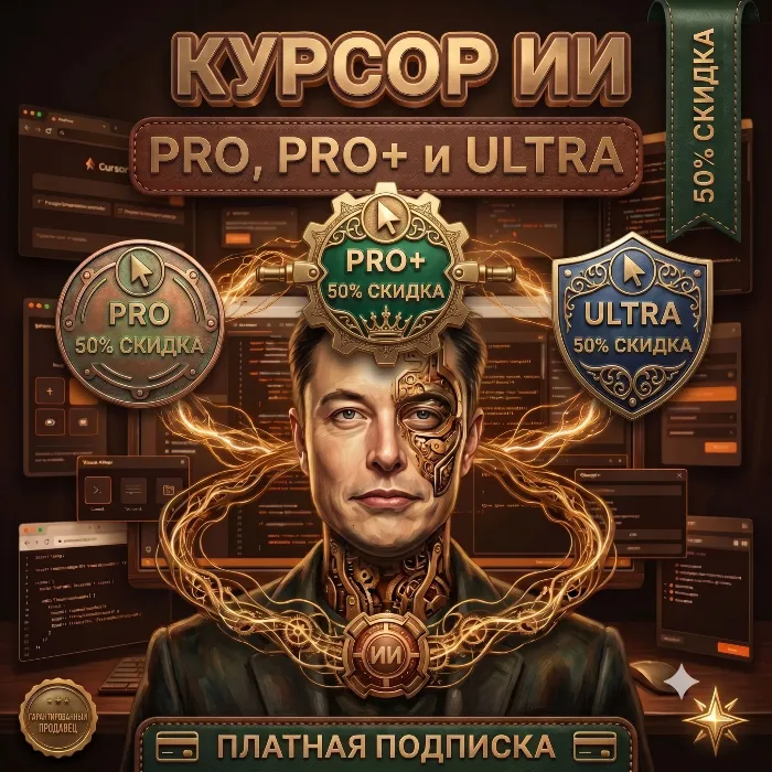 Cursor AI Pro · Самая низкая цена · Скидка 50% · Безопасная активация