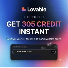 Lovable Lite План — 1 год | 305 кредитов | 5 кредитов/мес. | Ссылка для активации