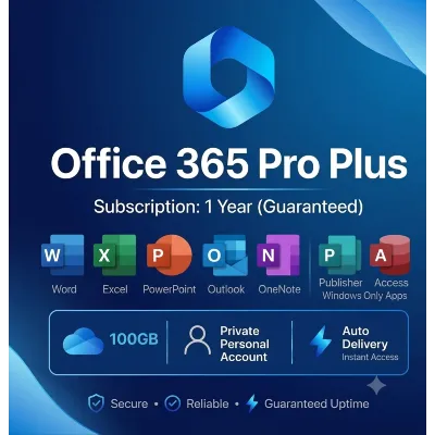 Office 365 Pro Plus | Полный набор приложений, 100 ГБ OneDrive | Windows PC/Mac | 1 г - irongamers.ru
