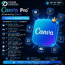 Canva Pro — подписка на 1 год (500 приглашений), полная гарантия и автоматическая дос