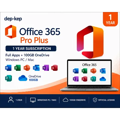 1 год Office 365 Pro Plus | Полный набор приложений + 100 ГБ OneDrive | Windows PC/Ma - irongamers.ru
