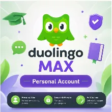 Duolingo Max (1–12 месяцев) — личный аккаунт (по приглашению)