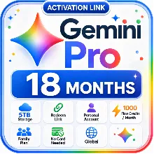 Gemini Pro на 18 месяцев | Семейный план | 5ТБ | Ссылка активации
