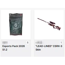 Rainbow Six Siege 9/9 Скин «LEAD-LINED» для CSRX-3, набор ×8 R6S S1 Twitch Drop