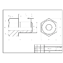 Штуцер - чертеж детали в программе AutoCAD