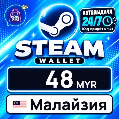Steam Wallet Малайзия 48 MYR цифровой код — автовыдача 24/7