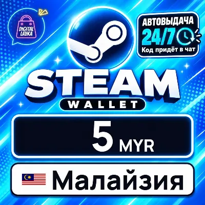 Steam Wallet Малайзия 5 MYR цифровой код — автовыдача 24/7