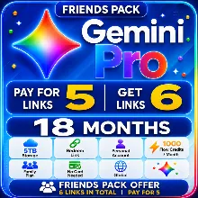 Gemini Pro 18 Months | 6 Links Pack | Pay for 5 | Redeem Link