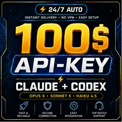 [AВТО 24/7] $100 API Claude Code / Codex — Key + Base URL, Opus 5 / GPT-5.6