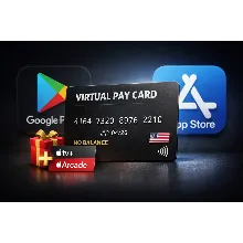 Виртуальная карта оплатыUSA |Google Play & App Store |No Balance + Bonus key