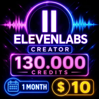 ElevenLabs Creator — 121 000 кредитов | 1 месяц | Гарантия 25 дней - irongamers.ru