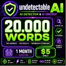 Undetectable AI — AI Detector и AI Checker | 20 000 слов | 1 месяц