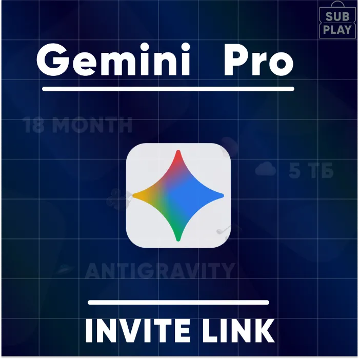 Gemini PRO · 6 месяцев · АВТО 24 · 7 · Gemini 3.5 · 5TB · Veo 3.1 · Nano Banano Pro
