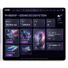 Готовая экосистема RHBGNF: NFT Криптобиржа Майнинг Соцсеть (HTML-демо)
