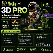 Meshy AI 3D Pro | 1 Месяц | 1 100 Кредитов | Мгновенная Автоматическая Доставка