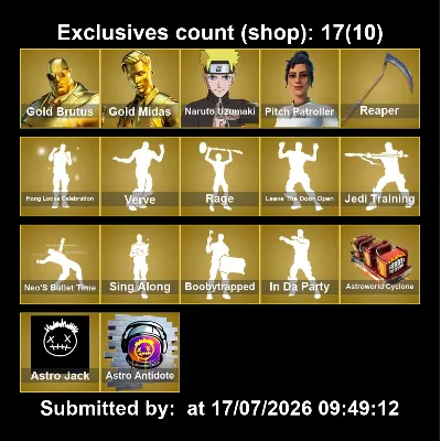 Мгновенный доступ • FN (все платформы) • 153 skins • Gold Brutus • Полный доступ - irongamers.ru