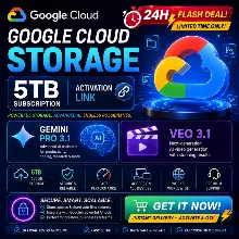 Подписка на Google Cloud Storage – 5 ТБ | Gemini pro 3.1 | Veo 3.1 | Ссылка для актив