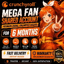 Подписка Crunchyroll Mega Fan на 6 месяцев | 1 Профиль ПК Мобильный | Мгновенная дост