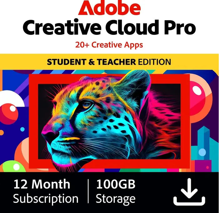 Adobe Creative Cloud Pro · Для студентов и преподавателей · Photoshop + Premiere