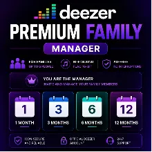 Deezer Premium Family (организатор подписки) — 1/3/6/12 месяцев