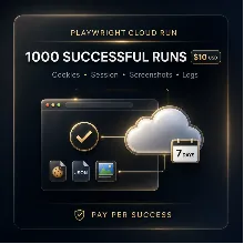 Playwright Cloud Run | 1000 успешных запусков | Экспорт файлов cookie