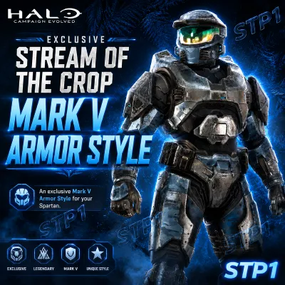 Halo: Campaign Evolved — стиль скина брони Stream of the Crop Mark V Twitch Drop - irongamers.ru