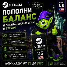 STEAM США | $5-$100 | ПОПОЛНЕНИЕ STEAM | АВТО 24/7 | WALLET CODE