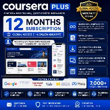 Coursera Plus Premium – 12 месяцев | Доступ по всему миру | Личный кабинет