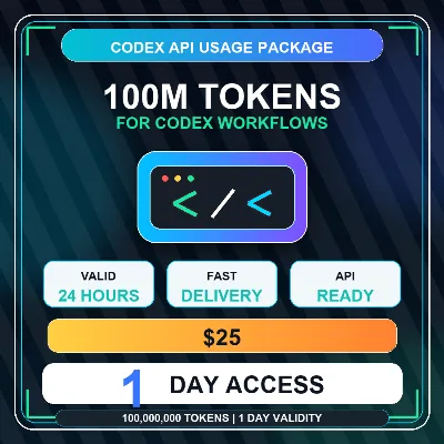 Codex API Tokens 100M - 1 Day Access - 1 Day Warranty - irongamers.ru