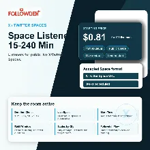 X/Twitter Space слушатели - 15 до 240 минут