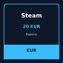 Steam Wallet 20 EUR Европа — код пополнения кошелька