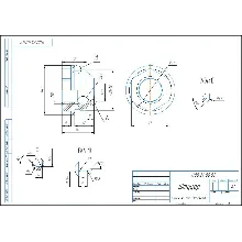 И00.24.00.02 штуцер - чертеж детали в программе Компас 3D