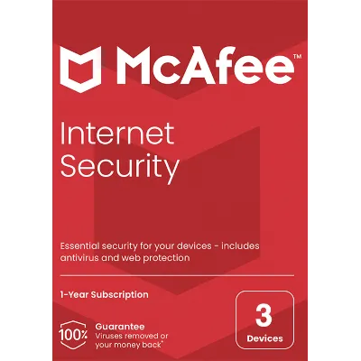 McAfee Internet Security (1 Год / 3 ПК) Gift Card / Мгновенная выдача - irongamers.ru